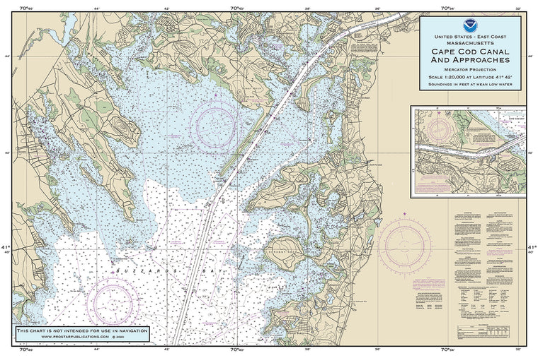 Nautical Placemat: Cape Cod Canal & Approaches