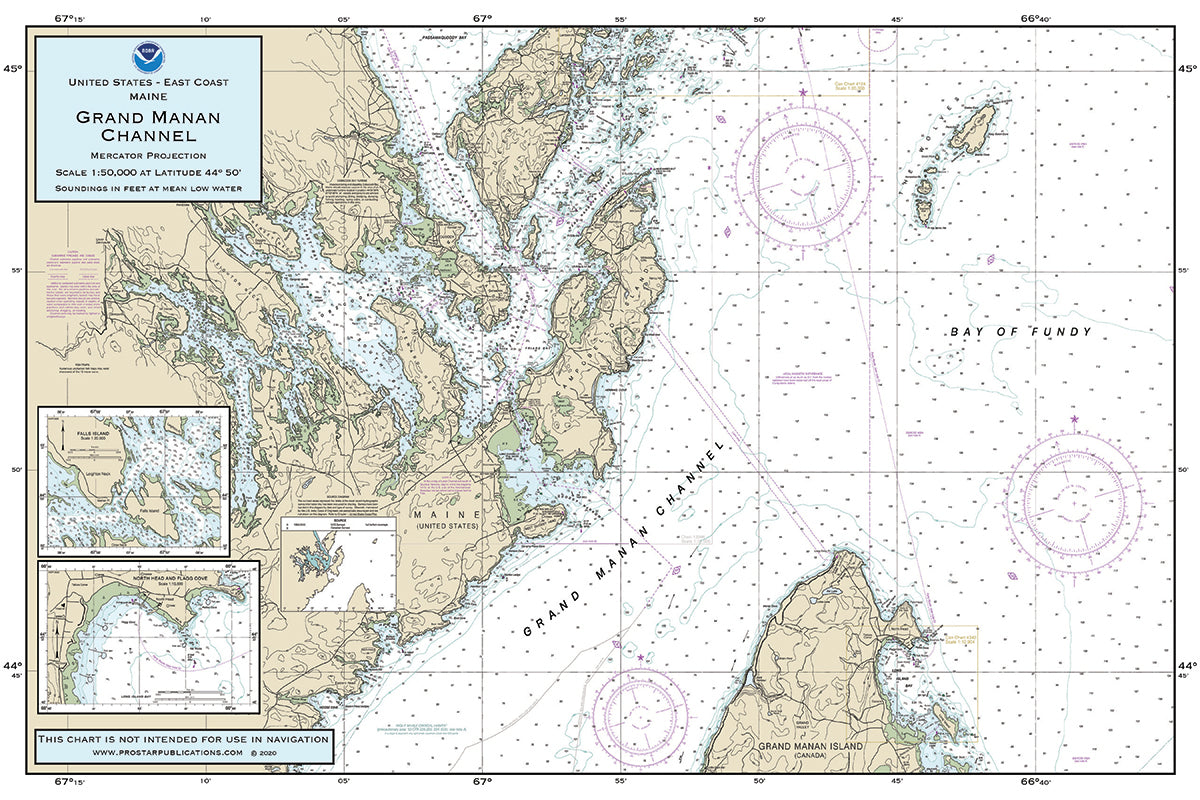 Nautical Placemat: Grand Manan Channel (ME)