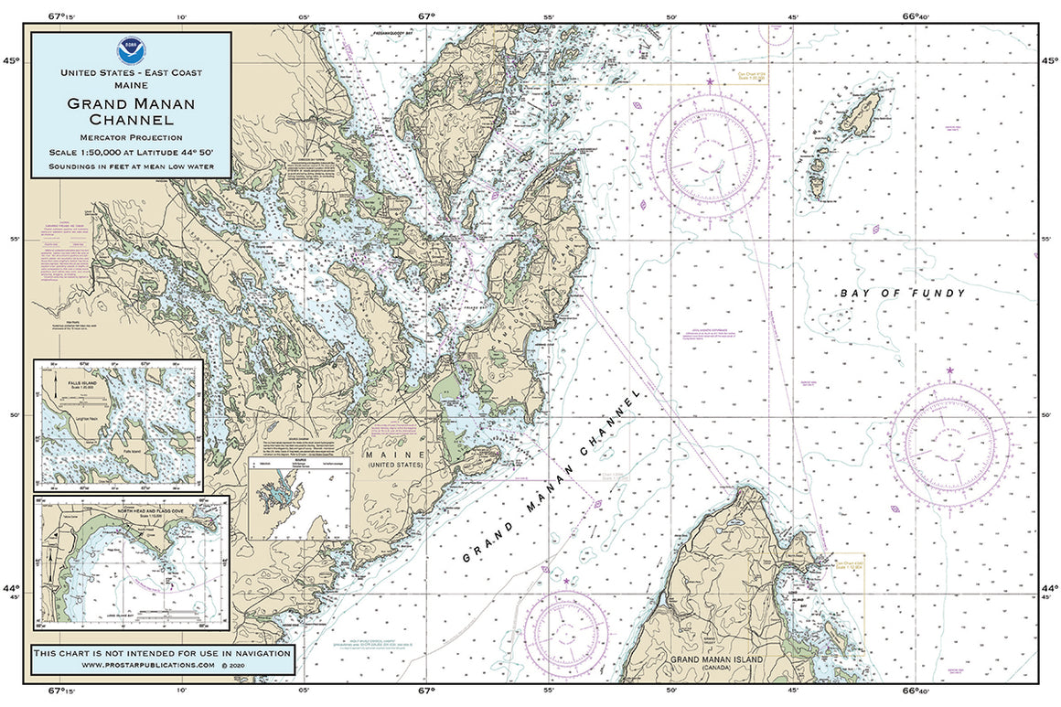 Nautical Placemat: Grand Manan Channel (ME)
