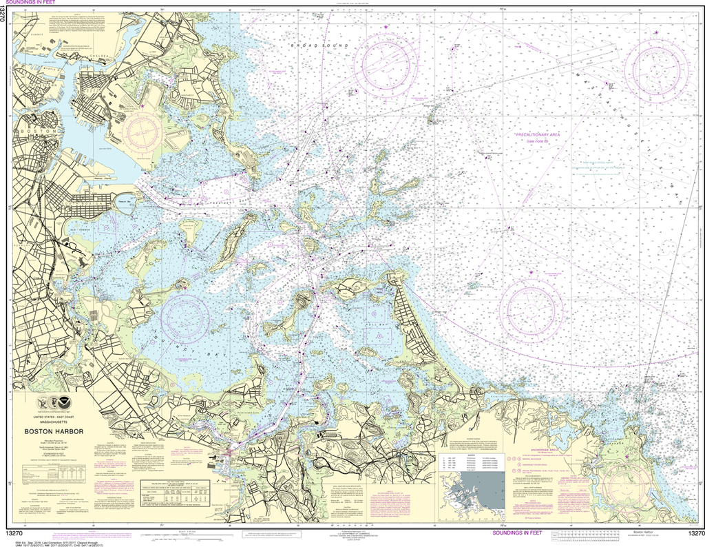 NOAA Chart 13270: Boston Harbor