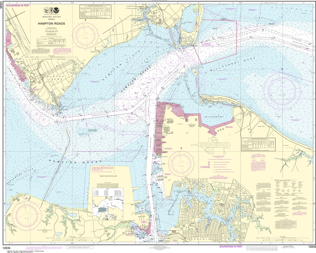 NOAA Chart 12245: Hampton Roads