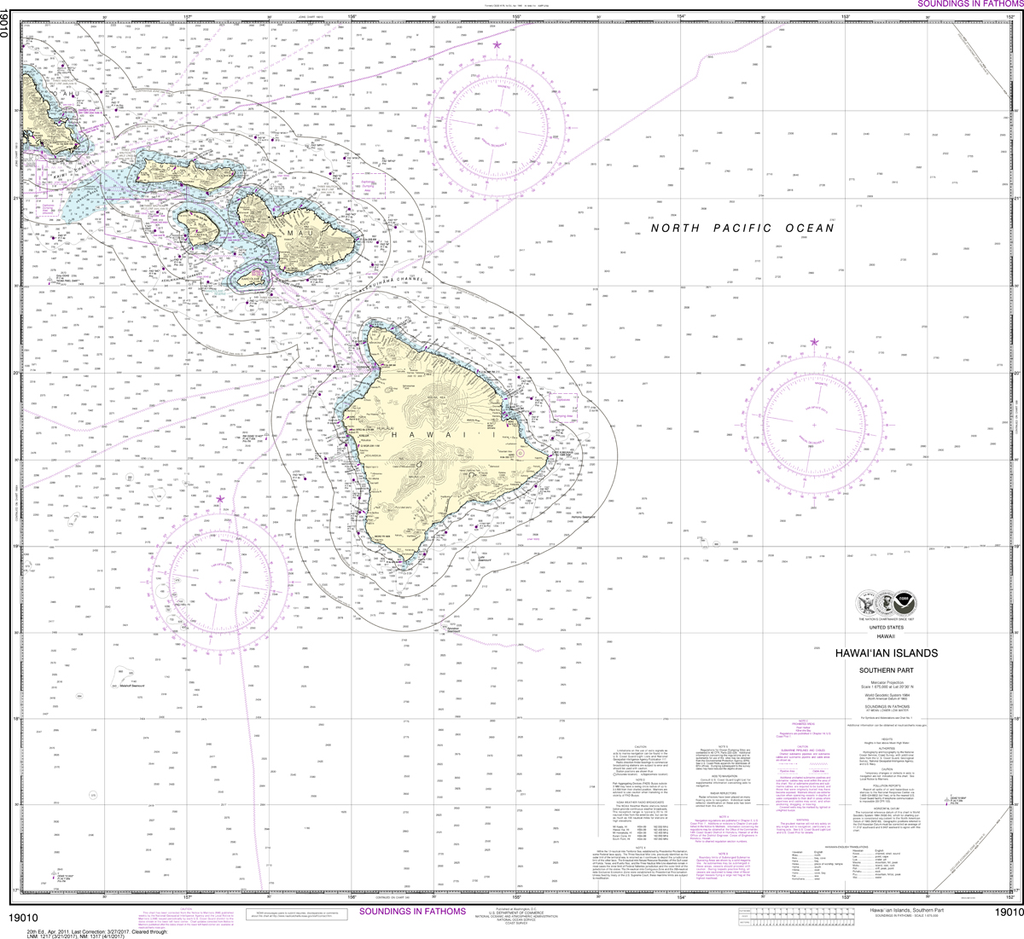 NOAA Chart 19010: Hawai'ian Islands - Southern Part