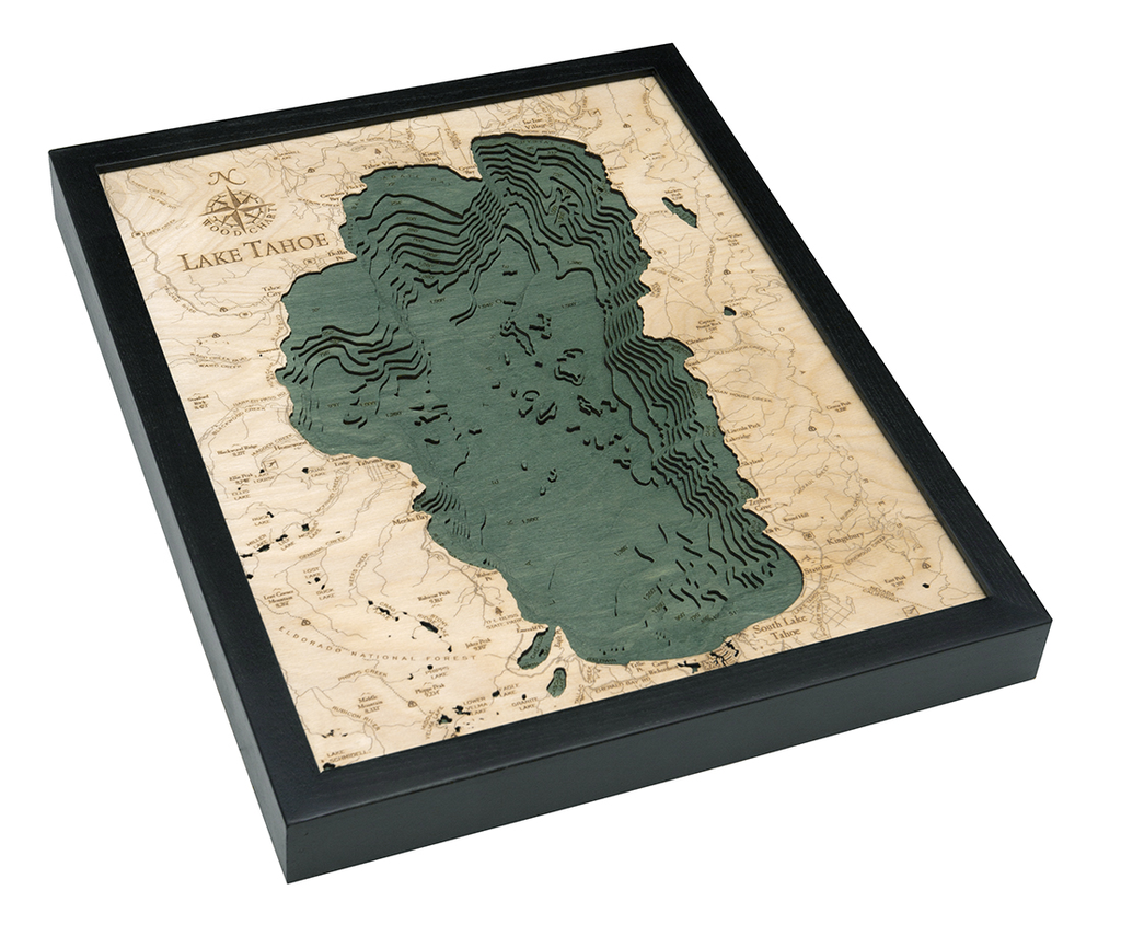 WoodChart of Lake Tahoe, California (Small)