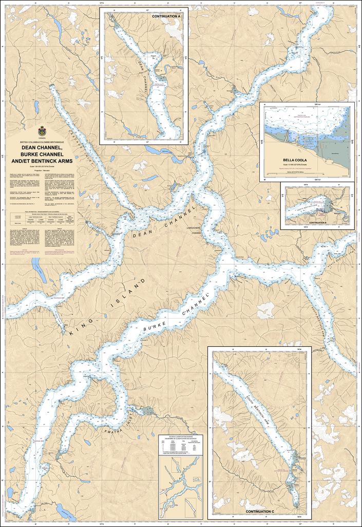 CHS Chart 3974: Dean Channel, Burke Channel and/et Bentinck Arms