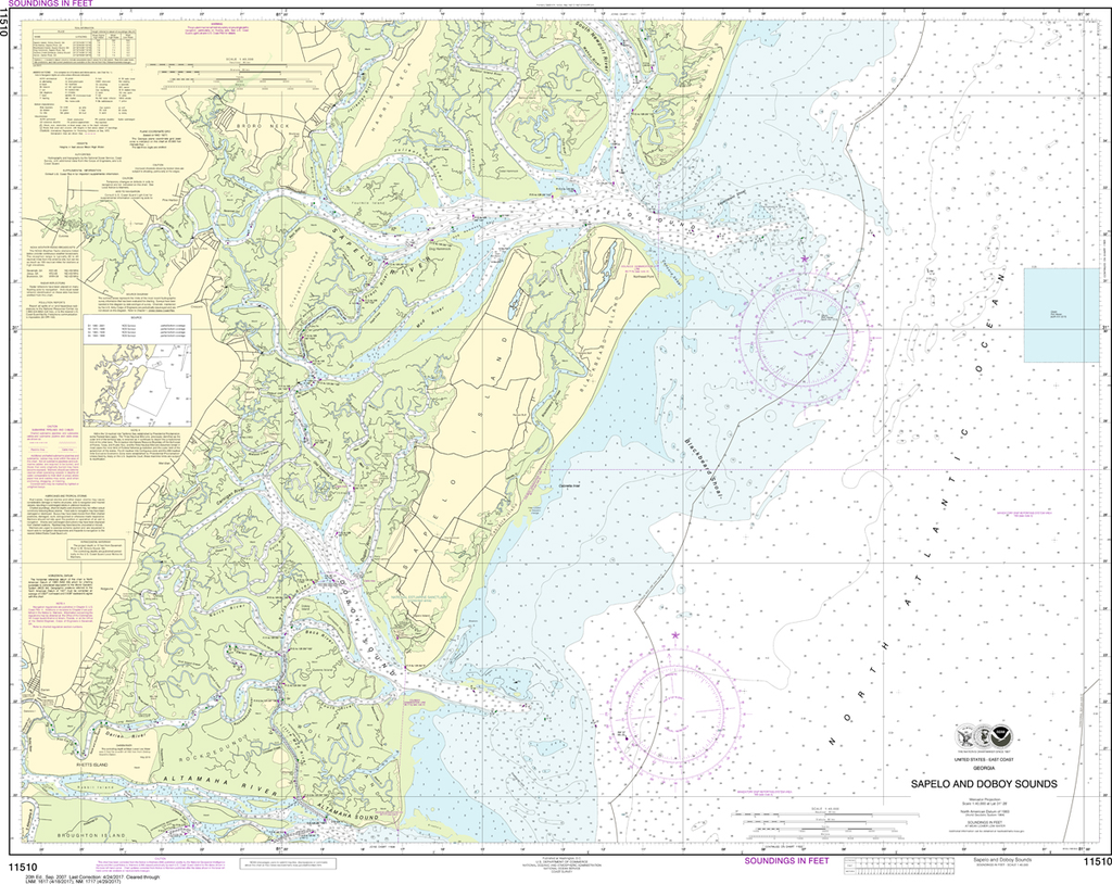 NOAA Chart 11510: Sapelo and Doboy Sounds