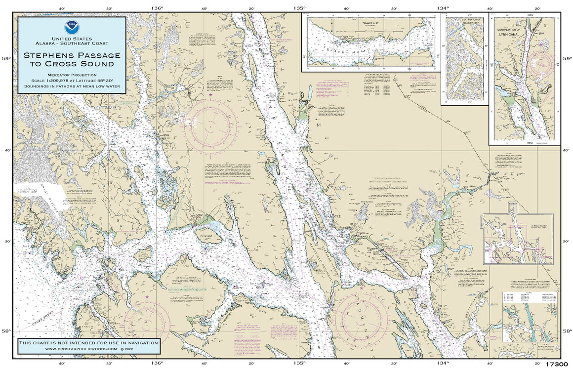 Nautical Placemat: Stephens Passage to Cross Sound