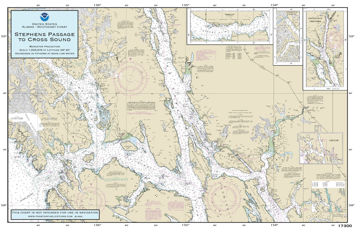 Nautical Placemat: Stephens Passage to Cross Sound