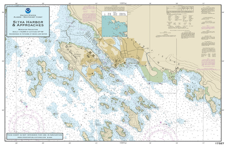 Nautical Placemat: Sitka Harbor and Approaches