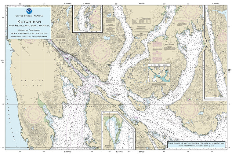 Nautical Placemat: Ketchikan and Revillagigedo Channel