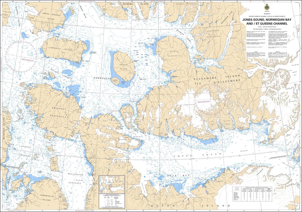 CHS Chart 7950: Jones Sound,Norwegian Bay and Queens Channel