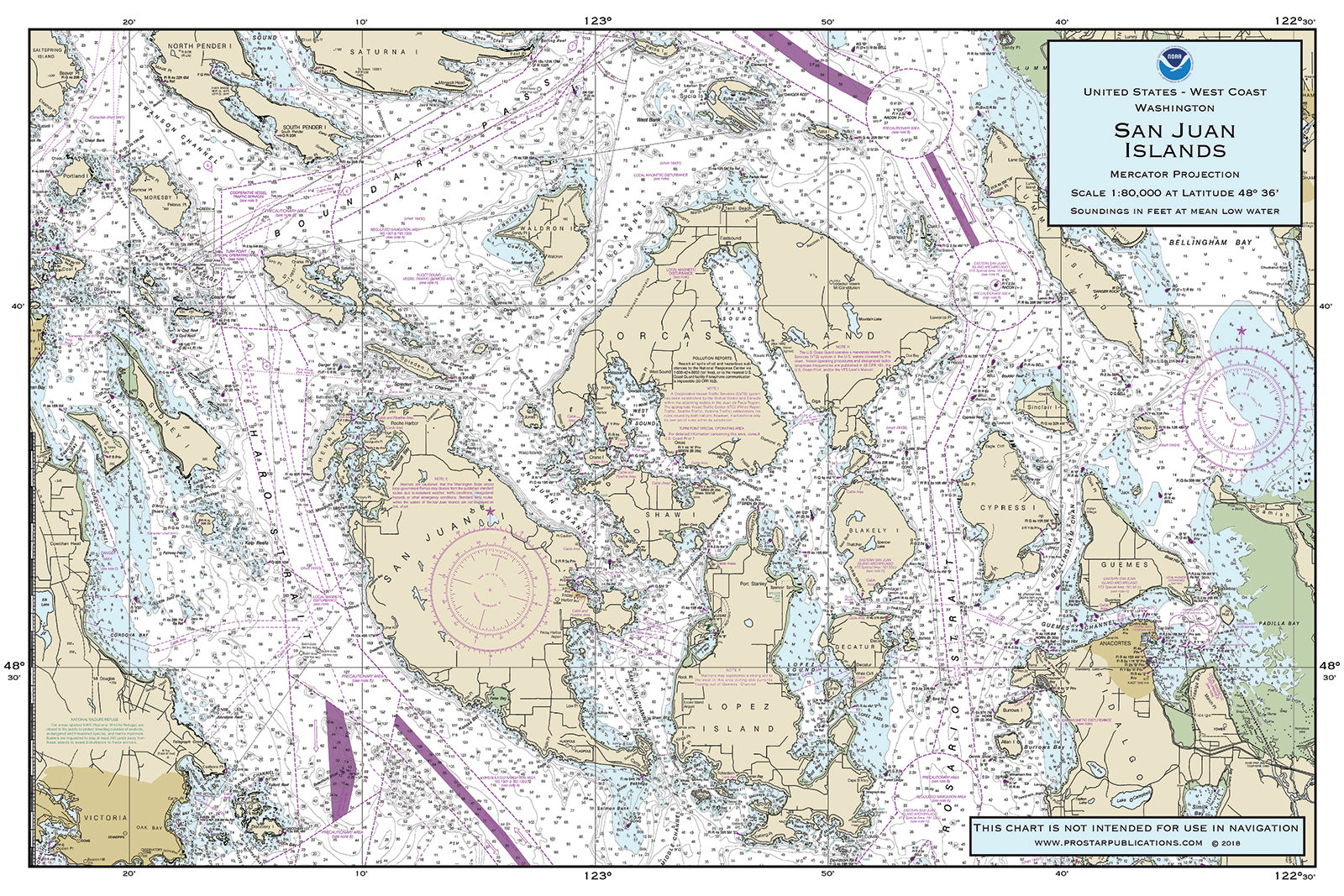 Nautical Placemat: San Juan Islands (WA)