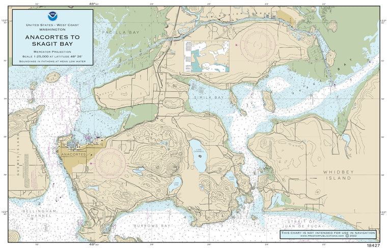 Nautical Placemat: Anacortes to Skagit Bay