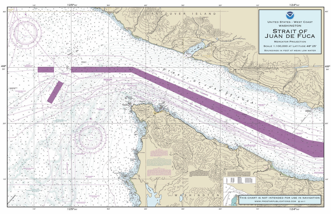 Nautical Placemat: Strait of Juan de Fuca Entr.