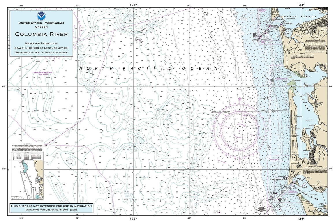Nautical Placemat: Columbia River (OR)