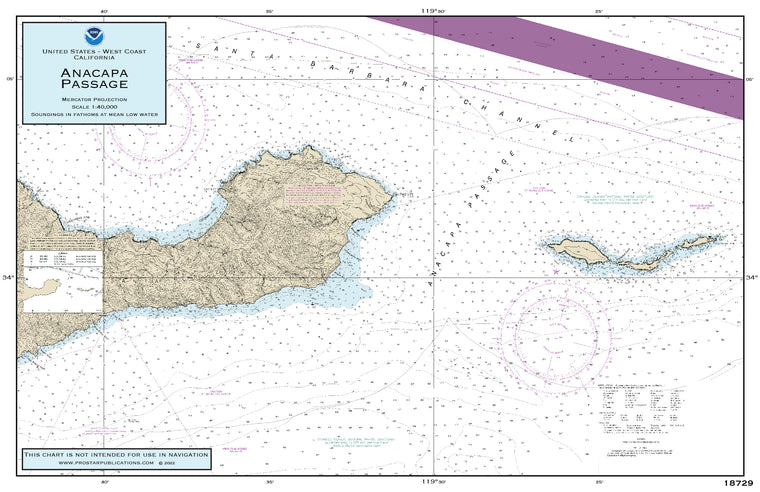 Nautical Placemat: Anacapa Passage