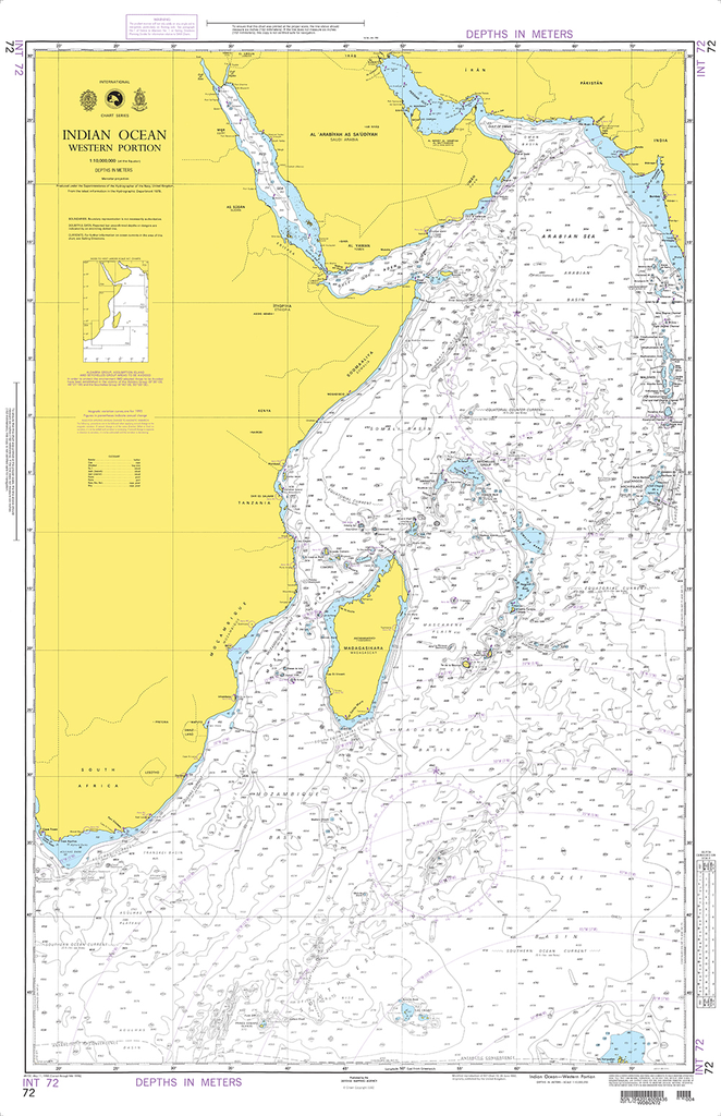 NGA Chart 72: Indian Ocean-Western Portion