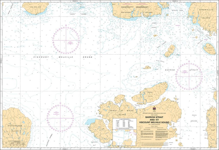 CHS Chart 7570: Barrow Strait and/et Viscount Melville Sound