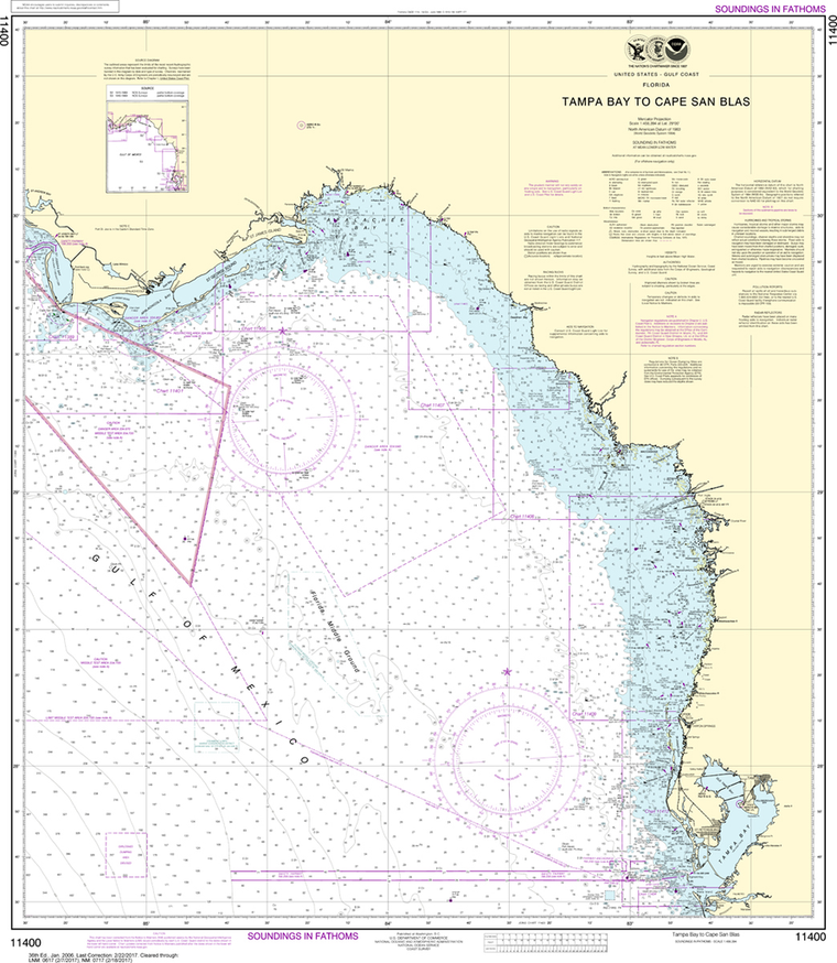 NOAA Chart 11400: Tampa Bay to Cape San Blas