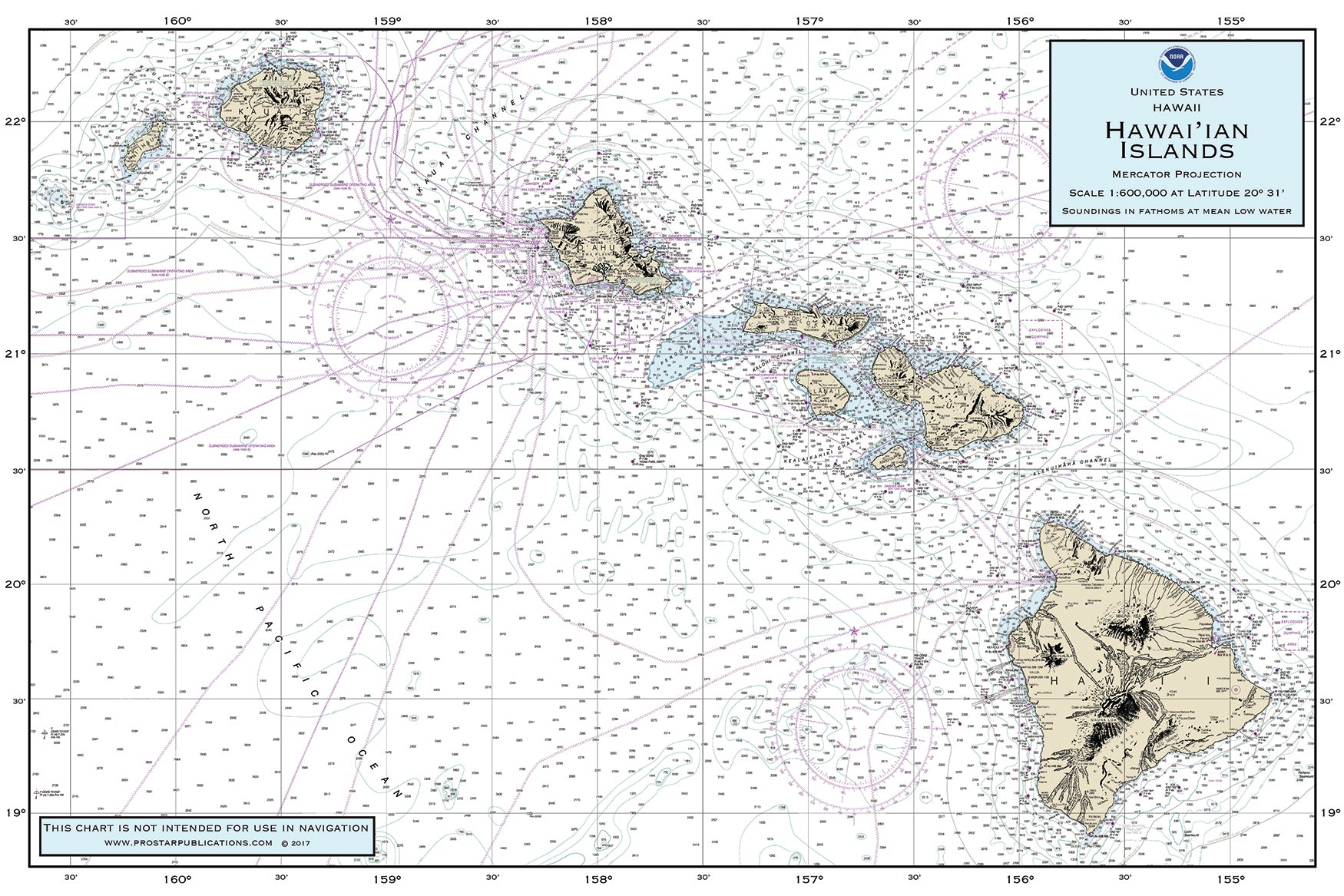 Nautical Placemat: Hawaiian Islands