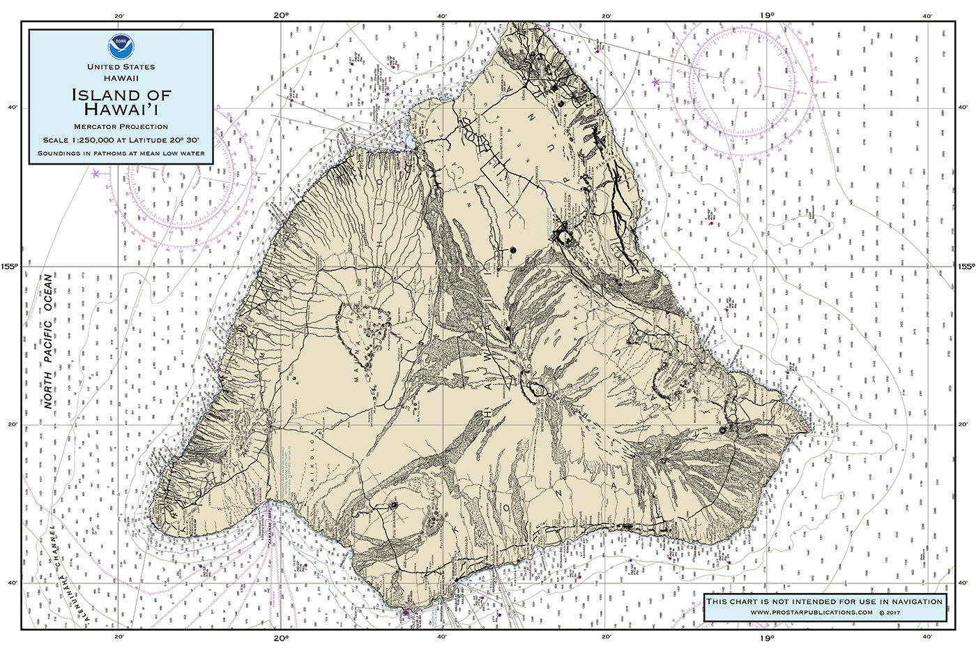 Nautical Placemat: Island of Hawaii