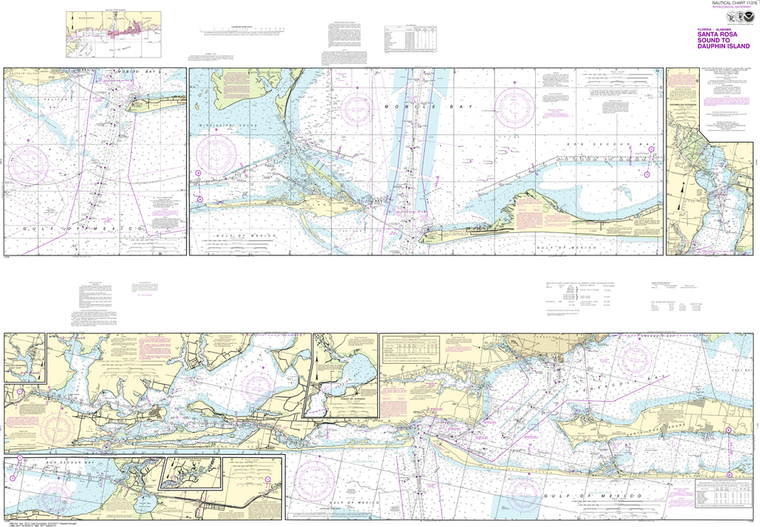 NOAA Chart 11378: Intracoastal Waterway - Santa Rosa Sound to Dauphin Island