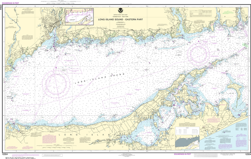 NOAA Chart 12358: New York Long Island | New York Nautical Map - Amnautical