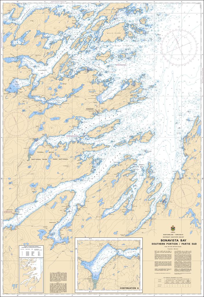 CHS Chart 4855: Bonavista Bay: Southern Portion / Partie sud