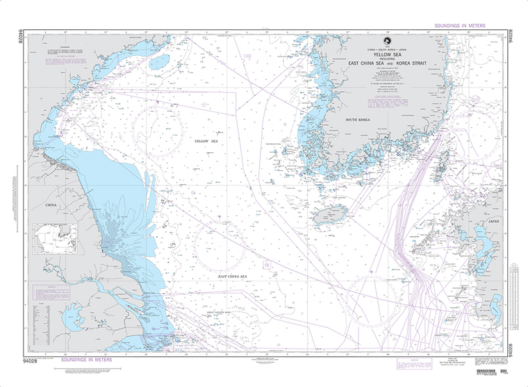 NGA Chart 94028: Yellow Sea including the East China Sea and Korea Strait