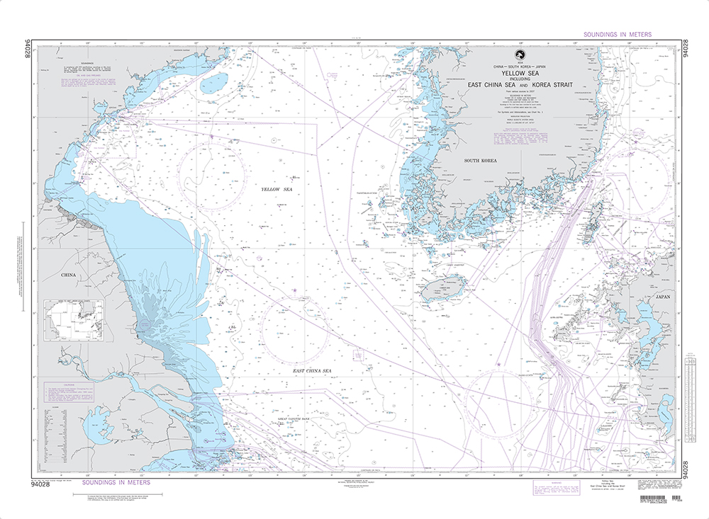 NGA Chart 94028: Yellow Sea including the East China Sea and Korea Strait