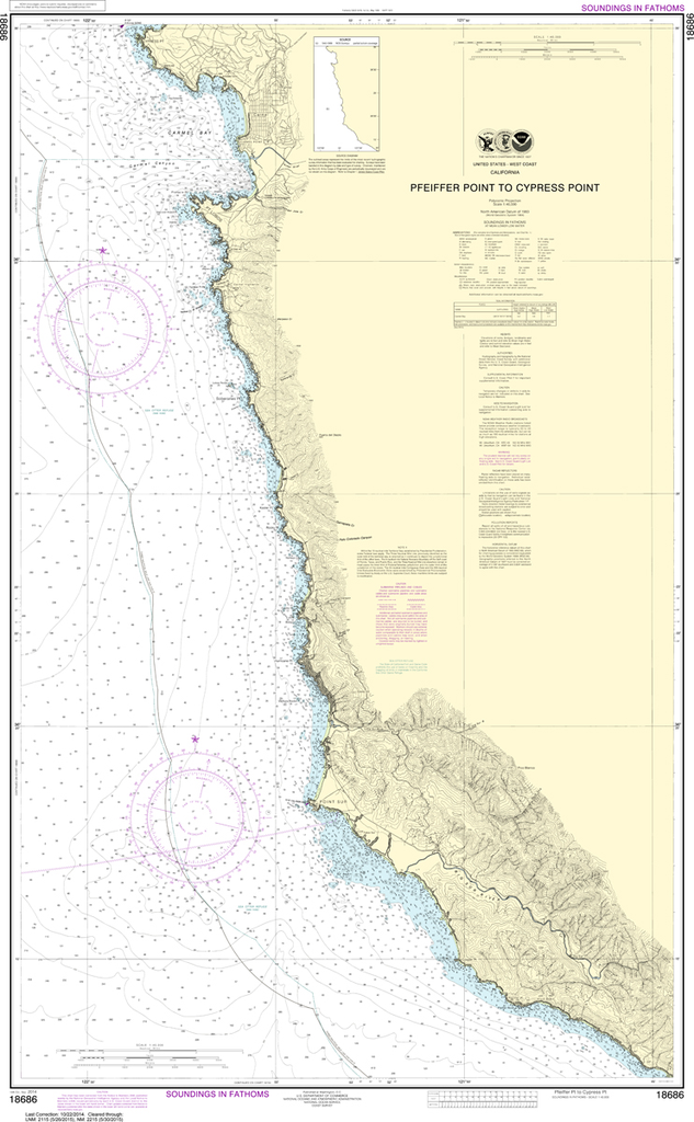 NOAA Chart 18686: Pfeiffer Point to Cypress Point