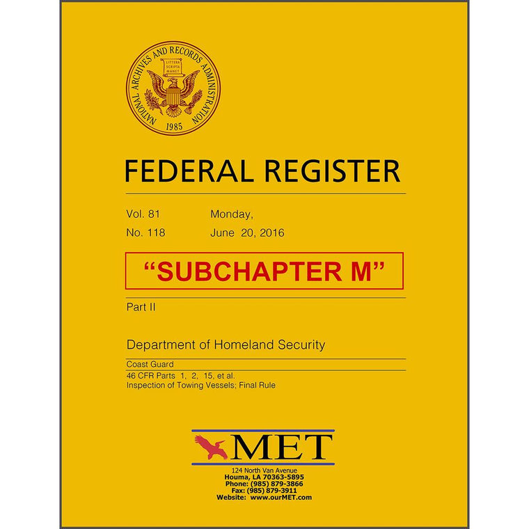 CFR Subchapter M