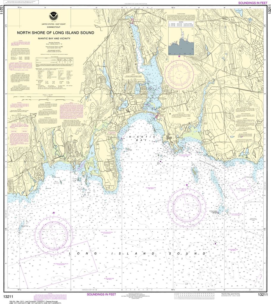 NOAA Chart 13211: North Shore of Long Island Sound - Niantic Bay and Vicinity