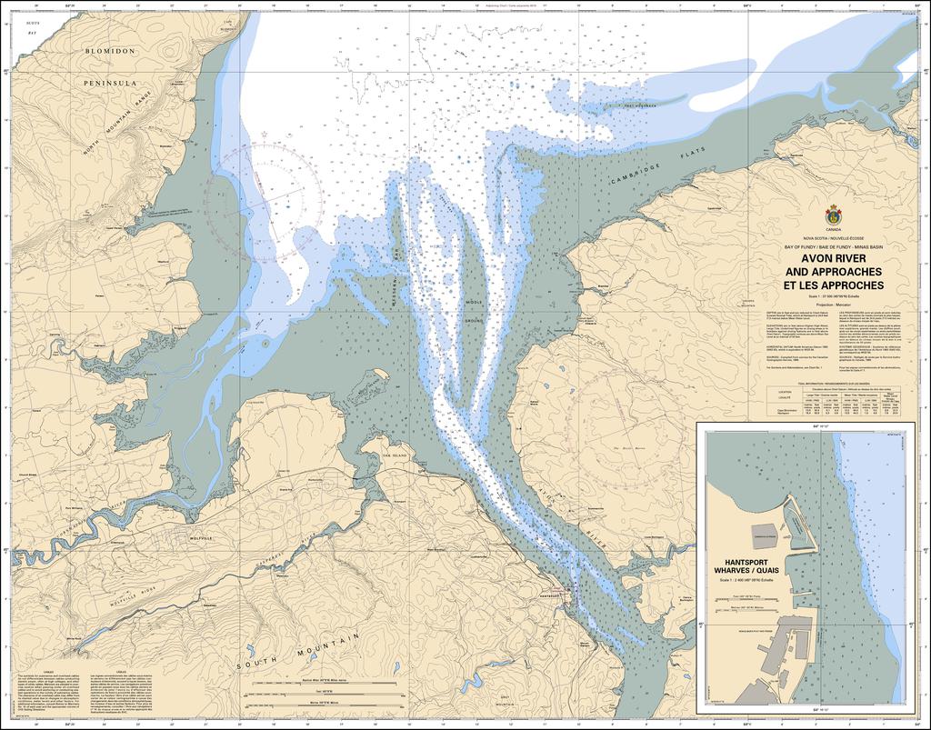 CHS Chart 4140: Avon River and Approaches / et les approches