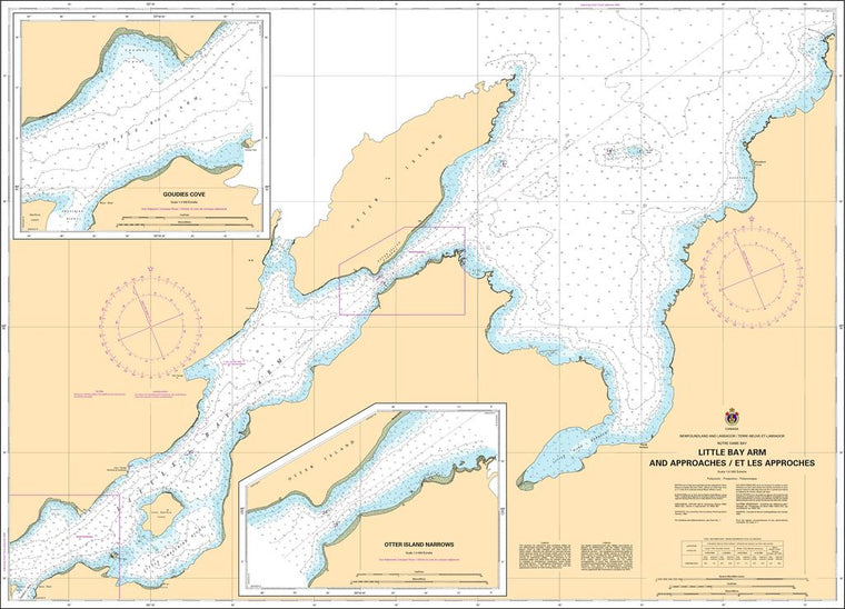 CHS Chart 4523: Little Bay Arm and Approaches / et les approches