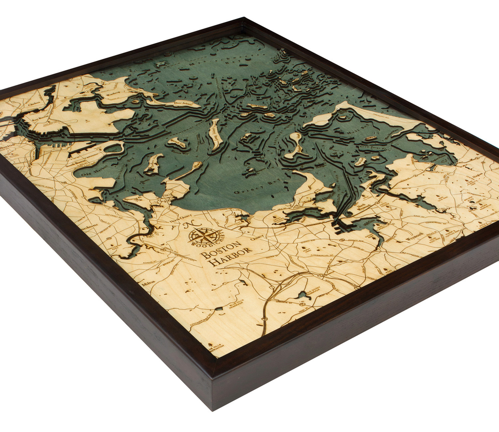 WoodChart of Boston Harbor, Massachusetts