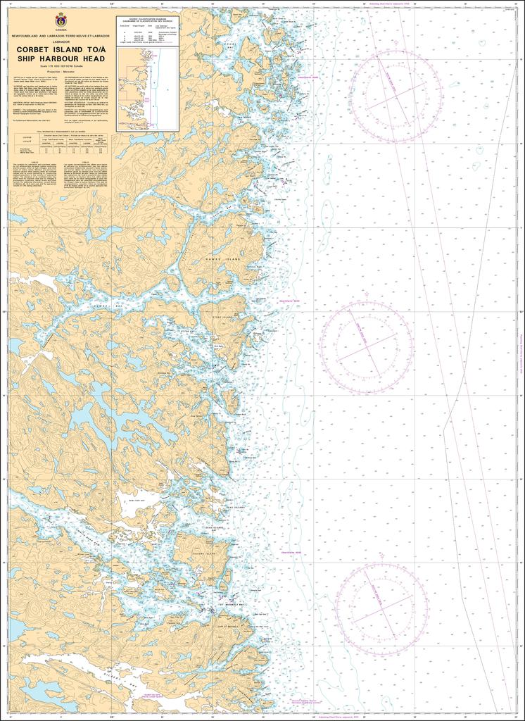 CHS Chart 4702: Corbett Island to / à Ship Harbour Head