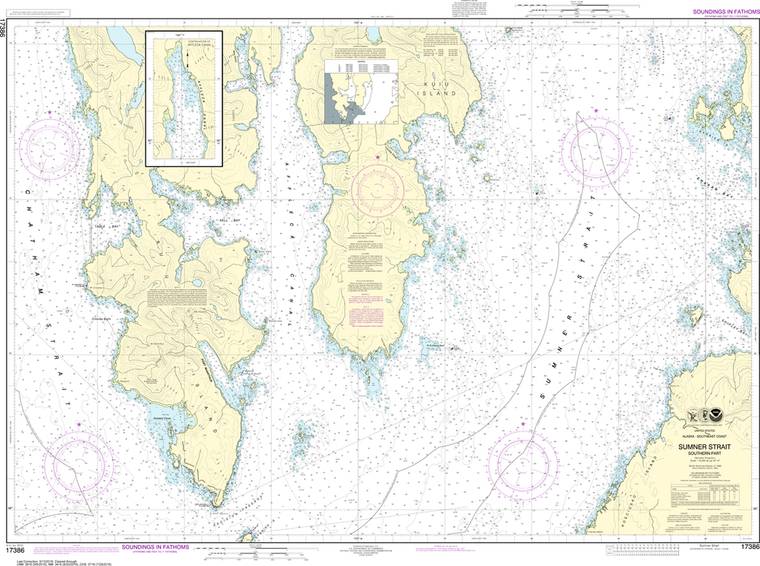 NOAA Chart 17386: Sumner Strait - Southern Part