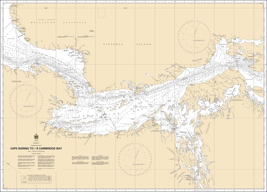 CHS Chart 7082: Cape Baring to/à Cambridge Bay