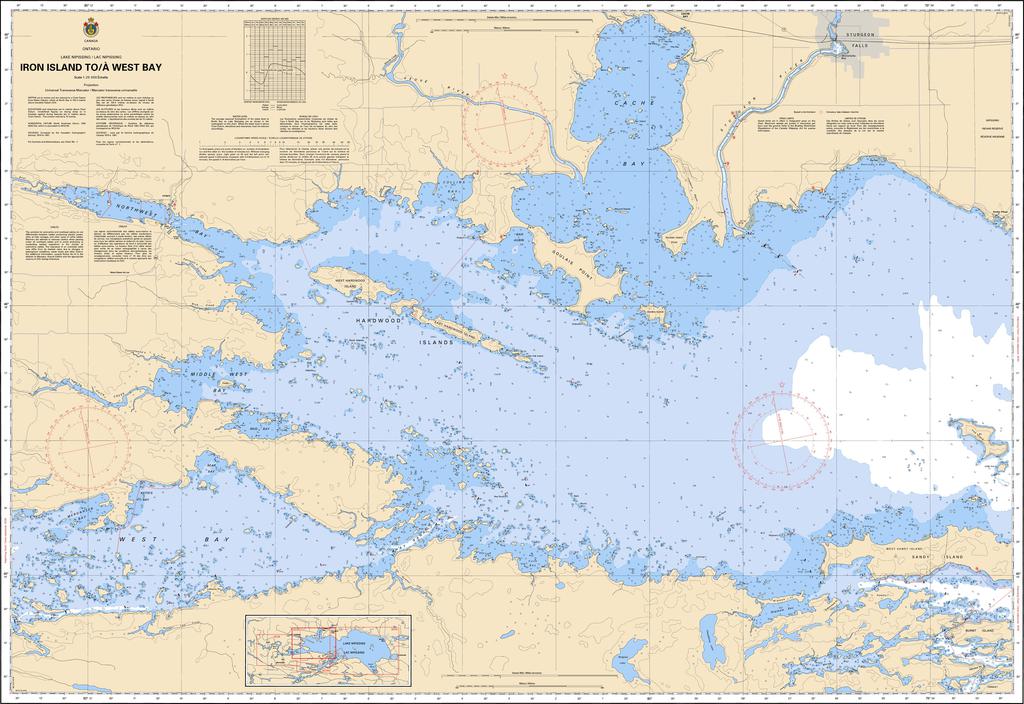 CHS Chart 6037: Iron Island to/à West Bay