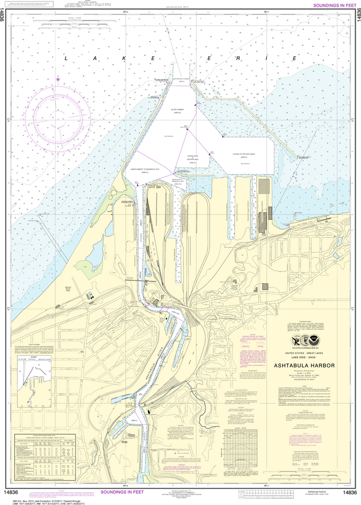 NOAA Chart 14836: Ashtabula Harbor