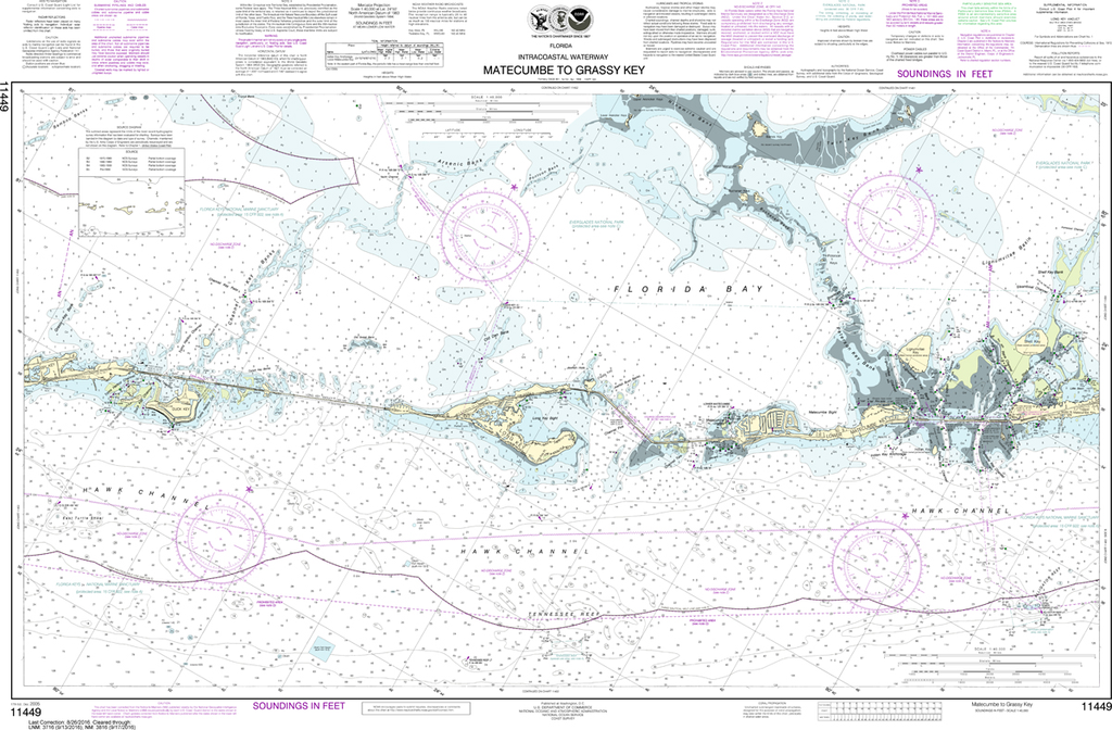 NOAA Chart 11449: Intracoastal Waterway - Matecumbe to Grassy Key