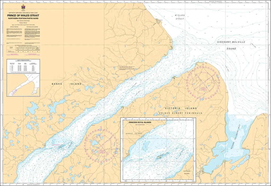 CHS Chart 7520: Prince of Wales Strait, Northern Portion/ Partie Nord