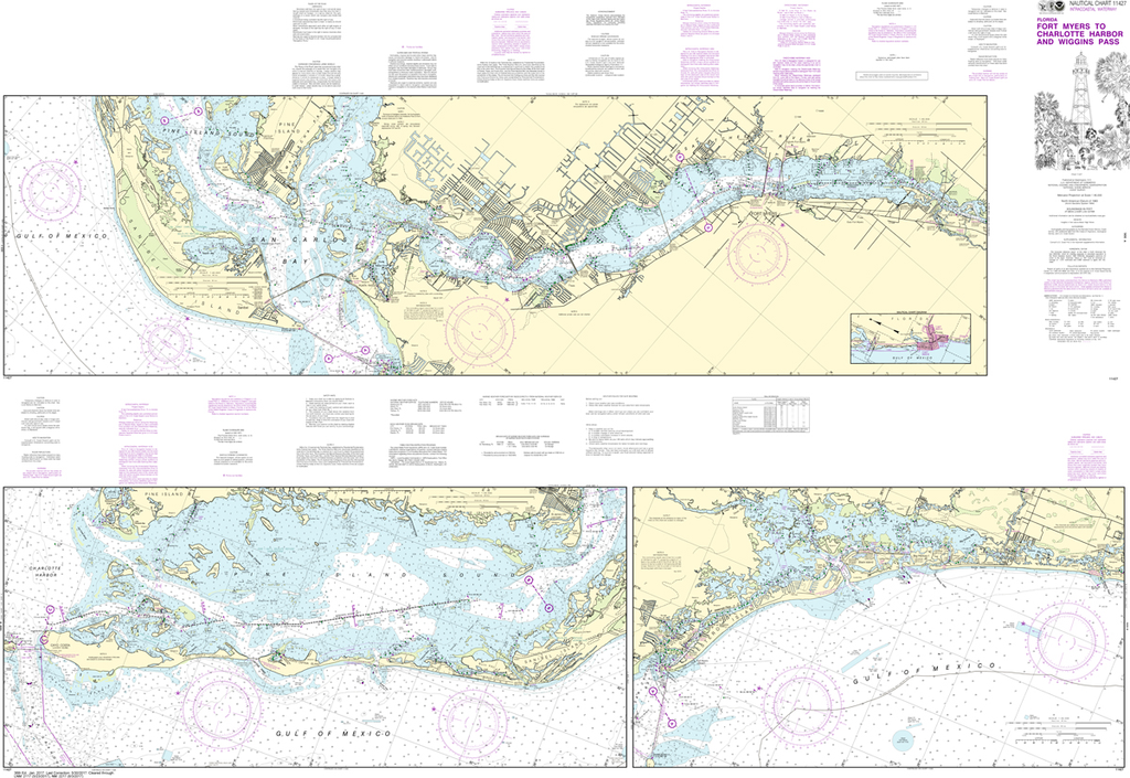 NOAA Chart 11427: Intracoastal Waterway - Fort Myers to Charlotte Harbor and Wiggins Pass