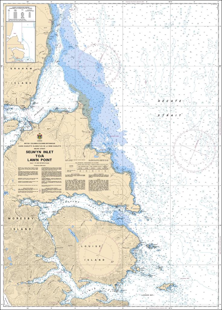 CHS Chart 3894: Selwyn Inlet to/à Lawn Point