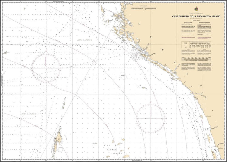 CHS Chart 5705: Cape Dufferin to/à Broughton Island