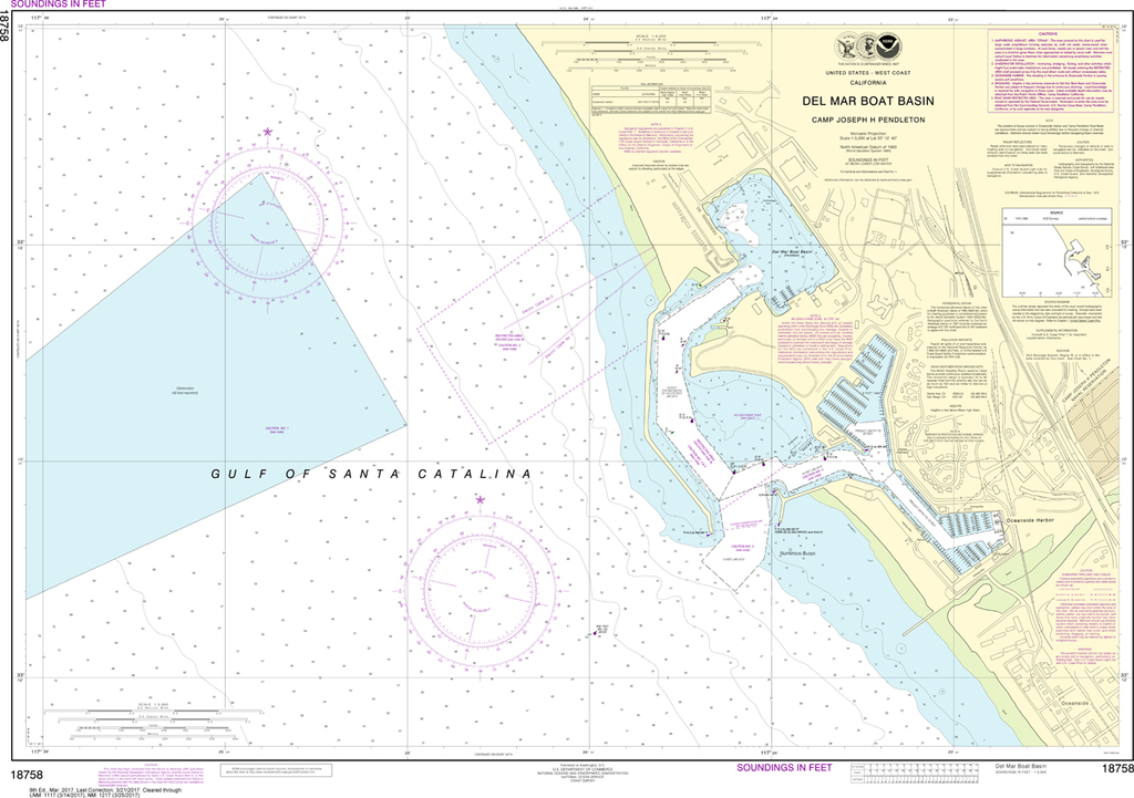 NOAA Chart 18758: Del Mar Boat Basin