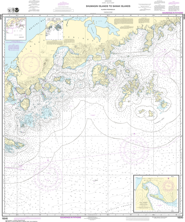 NOAA Chart 16540: Shumagin Islands to Sanak Islands, Mist Harbor