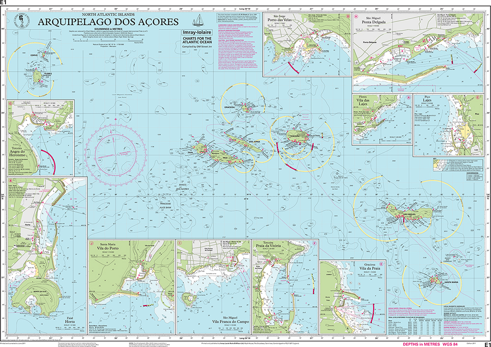 Imray Chart E1: Arquipélago dos Açores