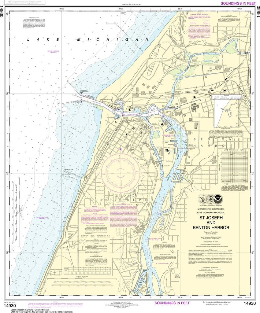 NOAA Chart 14930: St. Joseph and Benton Harbor