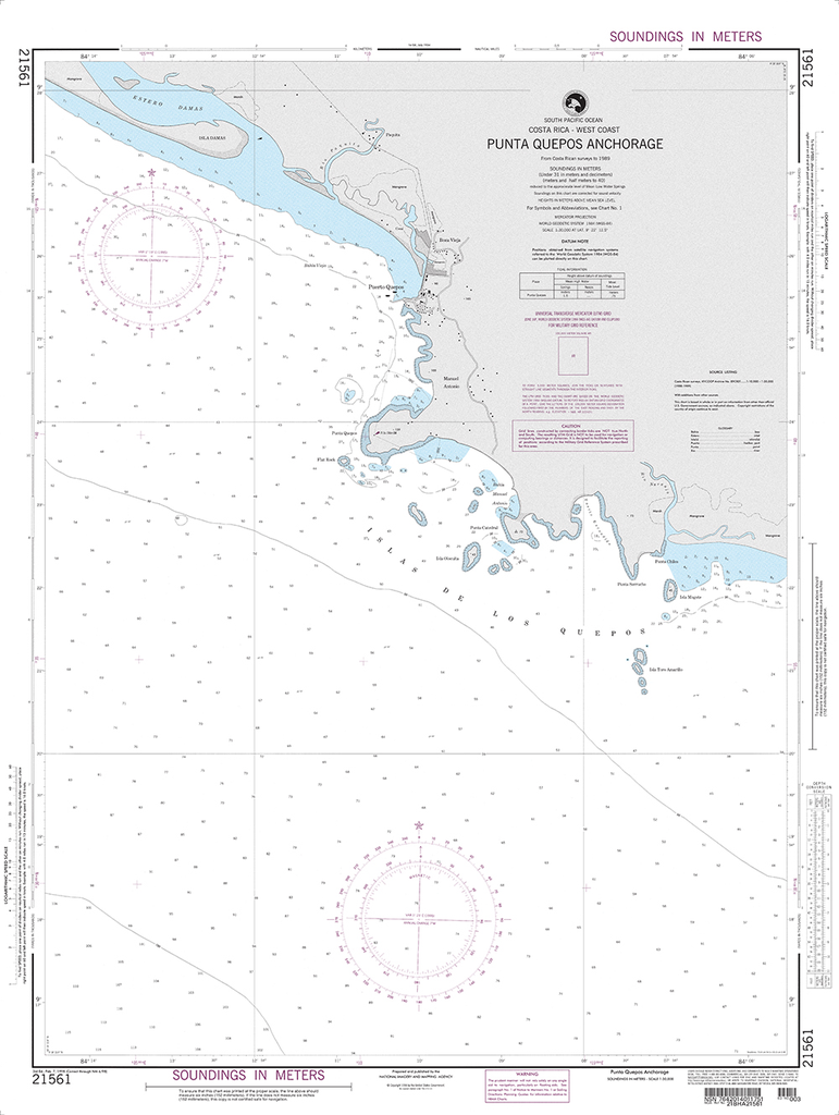 NGA Chart 21561: Punta Quepos Anchorage